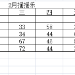 小五 2025年2月份摇摇乐统计表